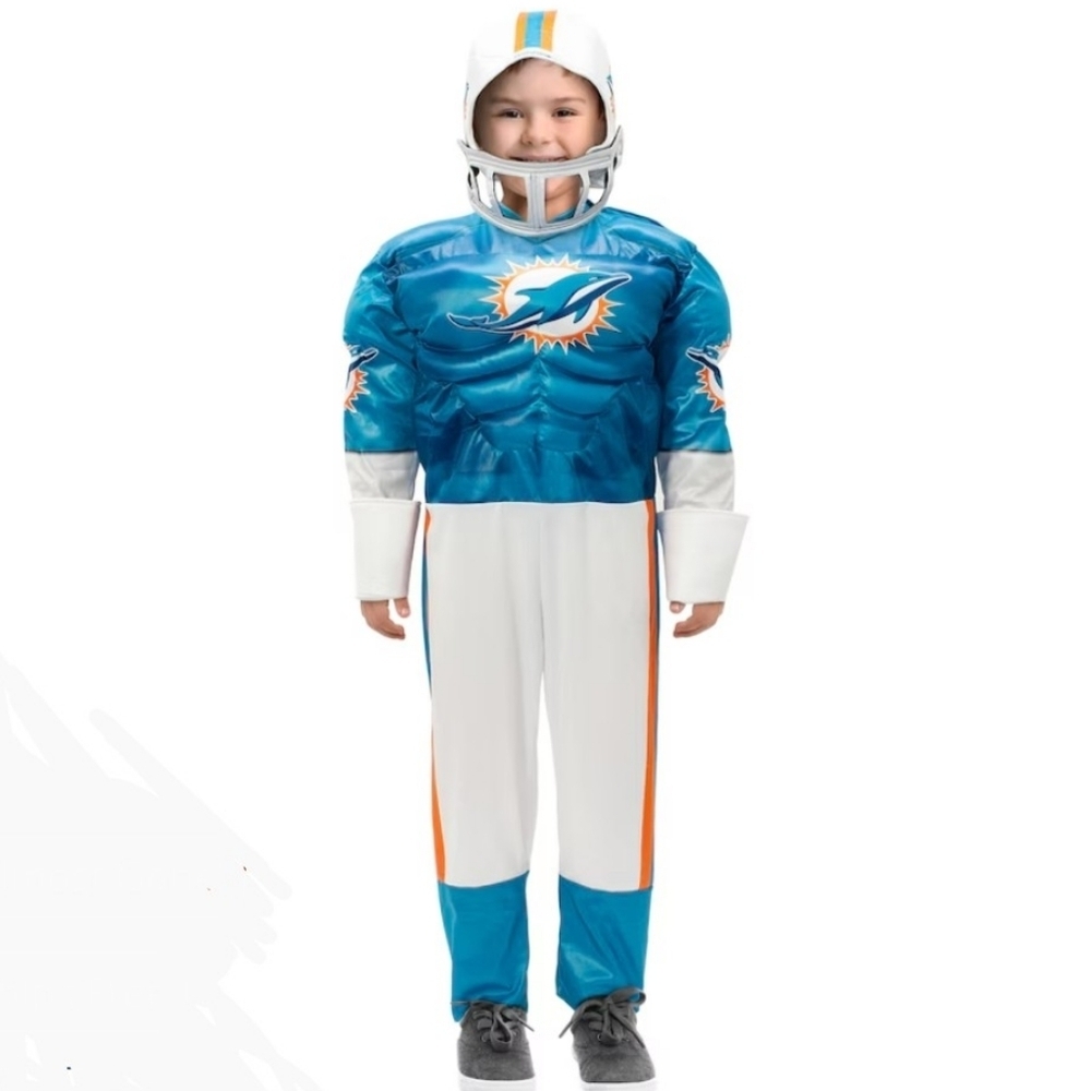 NFL Miami Dolphins Aqua Game Day Muscle Costume Size 2T-3T